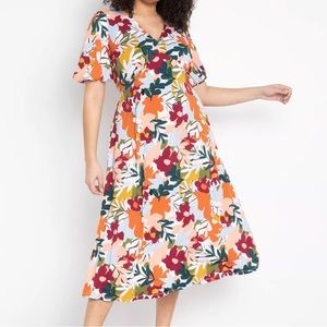 Eloquii Open Back Floral Dress Size 22